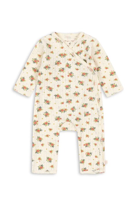 Konges Sløjd φορμάκι βρεφικό βαμβακερό MINNIE NEWBORN ONESIE GOTS λευκό KS106169