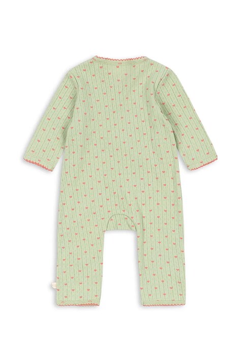 Konges Sløjd Pajacyk niemowlęcy bawełniany MINNIE NEWBORN ONESIE GOTS zielony KS106169