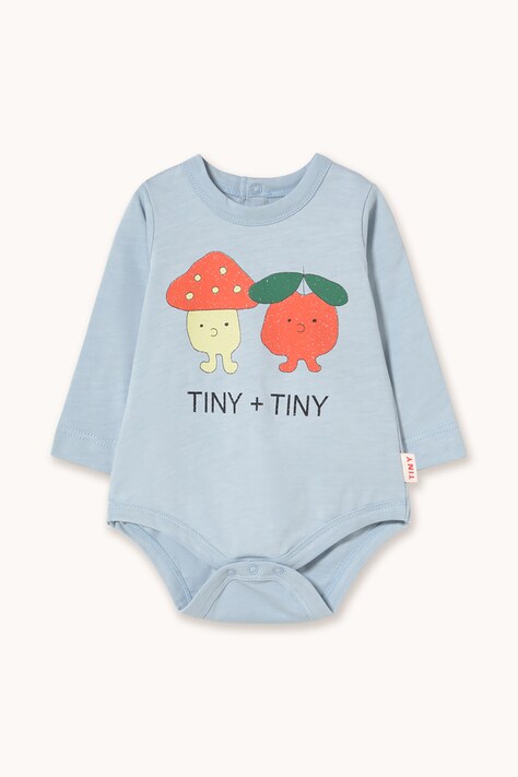 Tinycottons Body niemowlęce bawełniane TINY & TINY GRAPHIC BODY niebieskie AW26-405