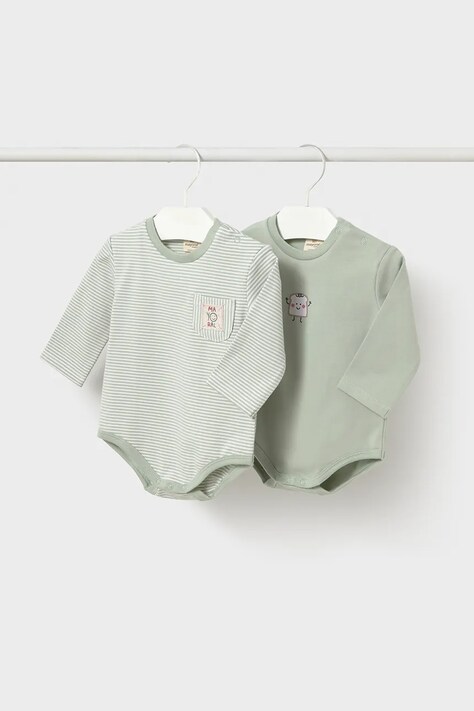 Mayoral Newborn body dziecięce z bawełną 2-pack niebieskie 2774
