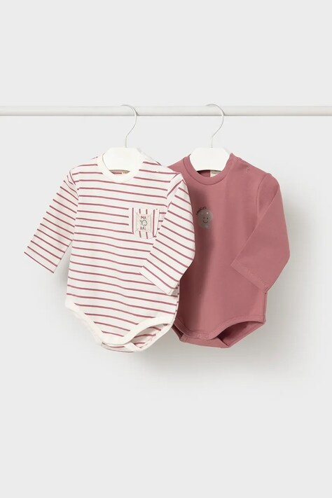 Mayoral Newborn боді дитяче з бавовною 2 шт. рожеве 2774