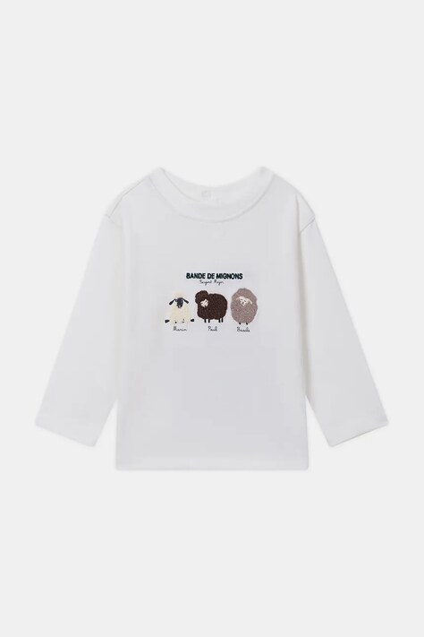 Sergent Major Longsleeve niemowlęcy bawełniany beżowy 26H1BG62TEE