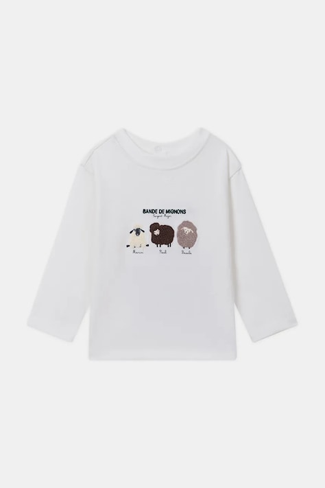 Sergent Major Longsleeve niemowlęcy bawełniany beżowy 26H1BG62TEE