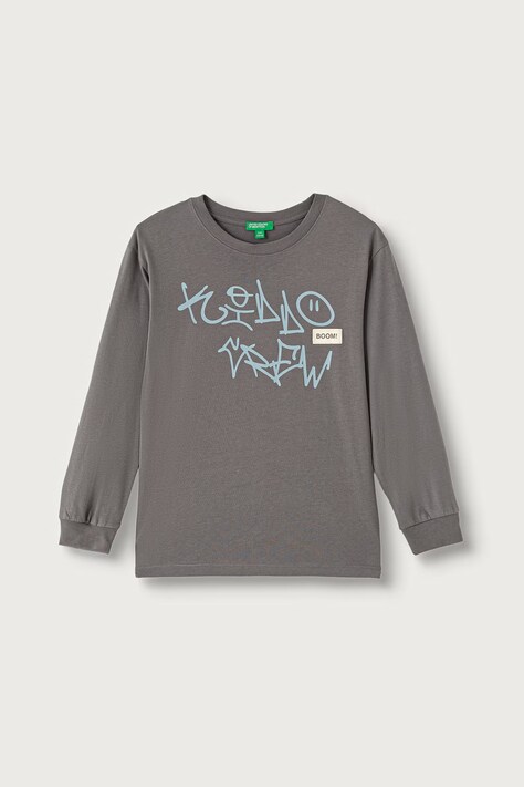 United Colors of Benetton Longsleeve dziecięcy bawełniany szary 3I1XC10UJ