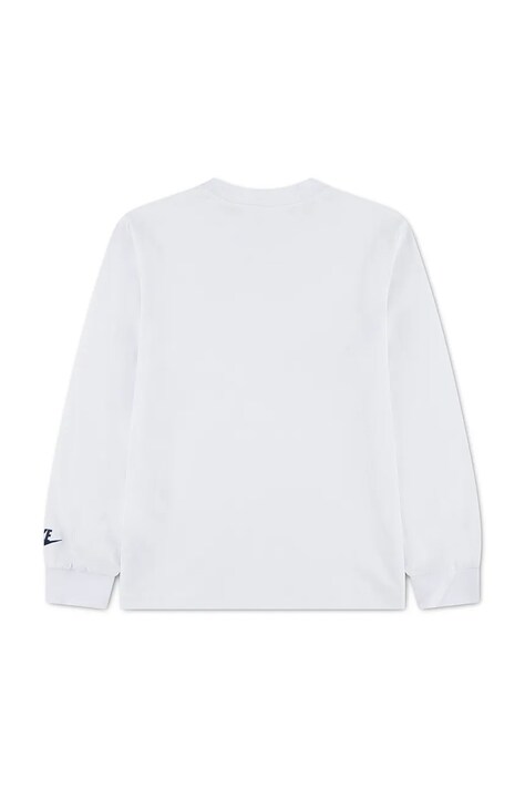 Nike Μακρυμάνικο παιδικό με βαμβάκι λευκό 86P340