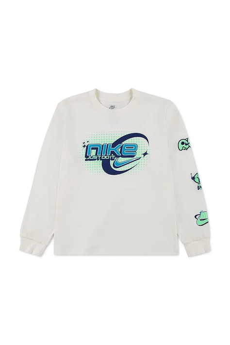 Nike Longsleeve dziecięcy z bawełną biały 86P302