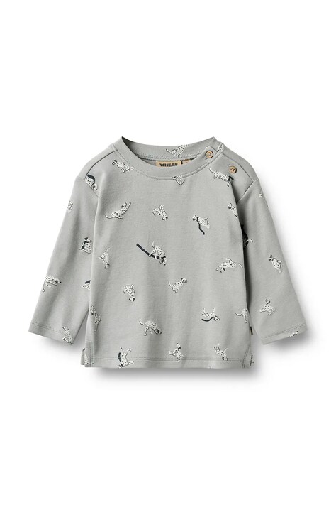 Wheat Longsleeve niemowlęcy z bawełną szary 6224-186-GOTS