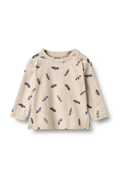 Wheat Longsleeve pentru bebeluși din bumbac cu elastan bej 6224-159-GOTS
