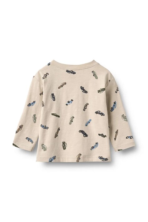 Wheat Longsleeve niemowlęcy bawełniany z elastanem beżowy 6224-159-GOTS