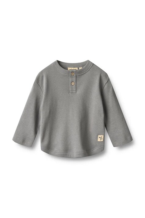 Wheat Longsleeve niemowlęcy z bawełną szary 6223-006-GOTS