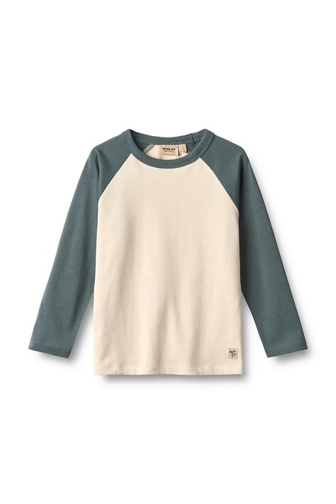 Wheat Longsleeve dziecięcy bawełniany beżowy 2227-014-GOTS