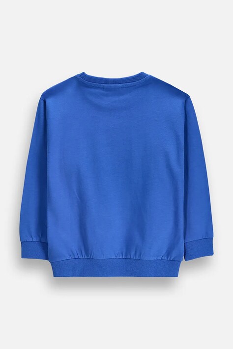 Coccodrillo Longsleeve dziecięcy bawełniany niebieski GALACTIC RACE BOY KIDS