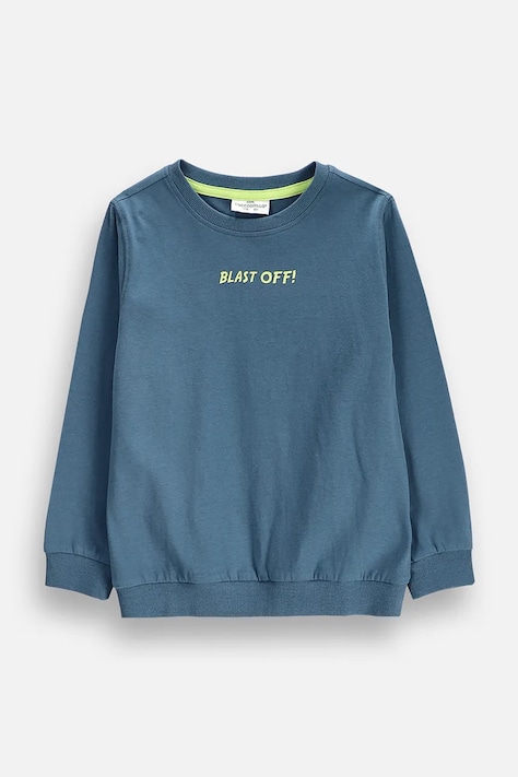 Coccodrillo T-shirt dziecięcy bawełniany niebieski GALACTIC RACE BOY KIDS