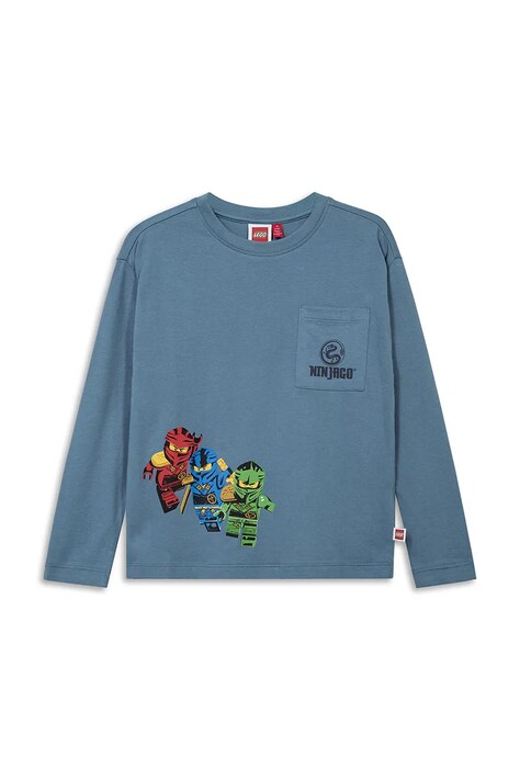 Lego Longsleeve dziecięcy bawełniany LWTAJ 711 niebieski 60.1101.1522