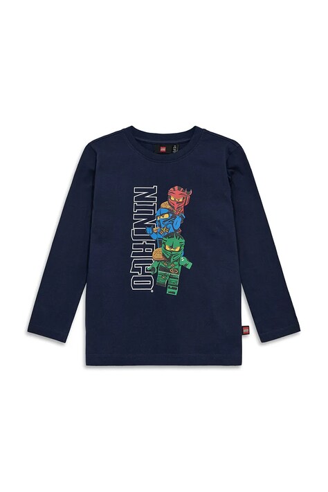 Lego Longsleeve dziecięcy bawełniany LWTAFFY 620 granatowy 60.1101.1248