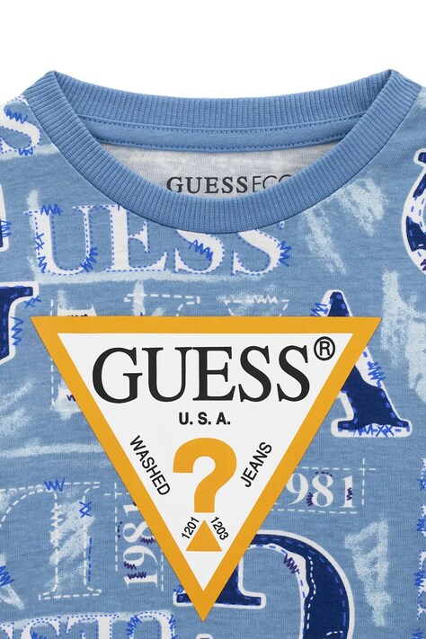 Guess лонгслів дитячий бавовняний — AW26-BUBZTC, блакитний — фото 3