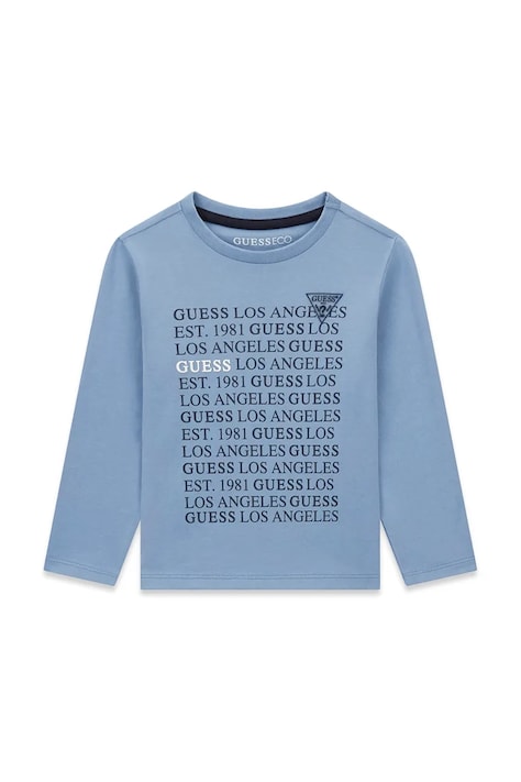 Guess Longsleeve dziecięcy bawełniany niebieski N6BI11 K5863