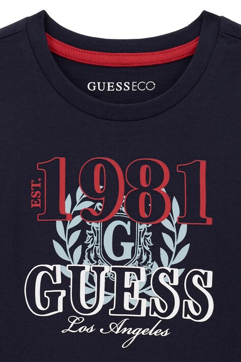 Guess лонгслів дитячий бавовняний — AW26-BUBZTL, темно-синій — фото 3