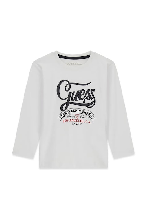 Guess Longsleeve dziecięcy bawełniany biały N6BI02 K5851