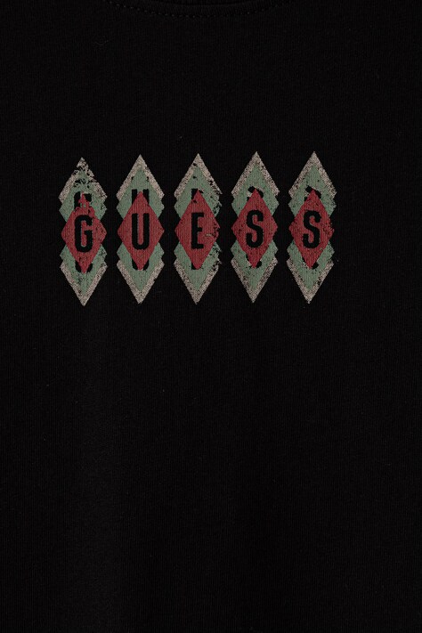 Guess лонгслів дитячий бавовняний — AW26-BUBZU1, чорний — фото 3