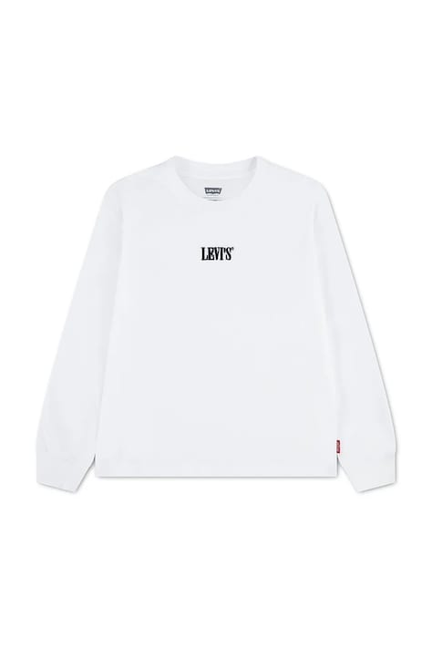 Levi's Блуза с дълги ръкави за деца с памук CLASSIC TEE бяла 8ET226