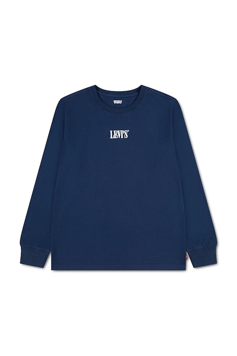 Levi's Блуза с дълги ръкави за деца с памук CLASSIC TEE тъмносиня 8ET226