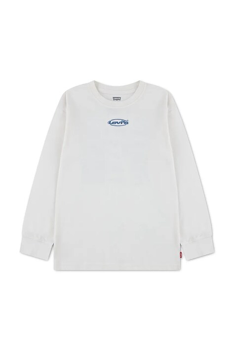 Levi's longsleeve dziecięcy z bawełną HERITAGE LOGOS TEE beżowy 8ER445