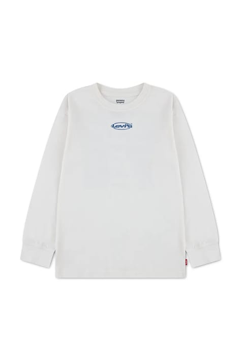 Levi's longsleeve dziecięcy z bawełną HERITAGE LOGOS TEE beżowy 8ER445