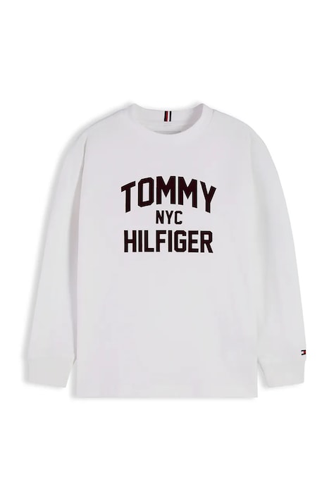 Tommy Hilfiger Longsleeve dziecięcy bawełniany biały KB0KB10642