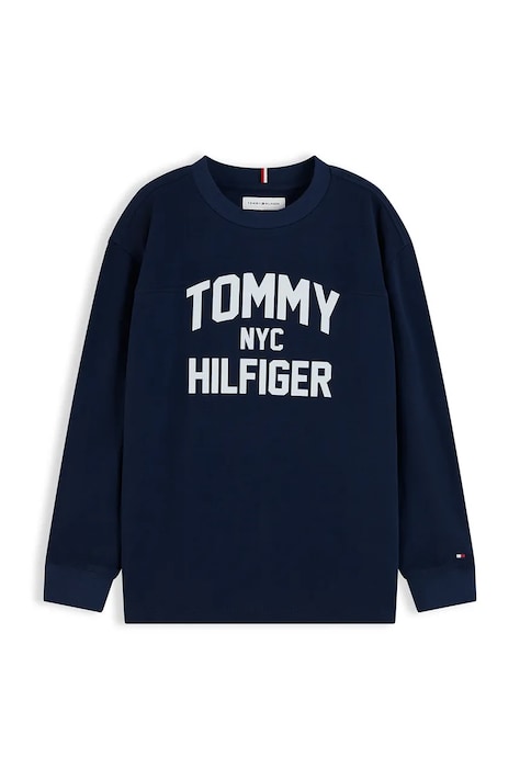 Tommy Hilfiger Longsleeve dziecięcy bawełniany granatowy KB0KB10642
