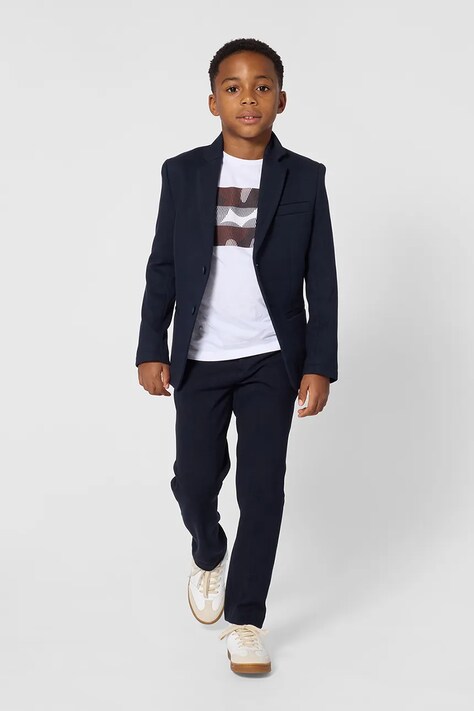 BOSS Longsleeve dziecięcy bawełniany biały J53406