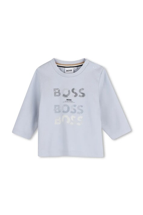 BOSS Блуза с дълги ръкави за деца от памук синя J53497