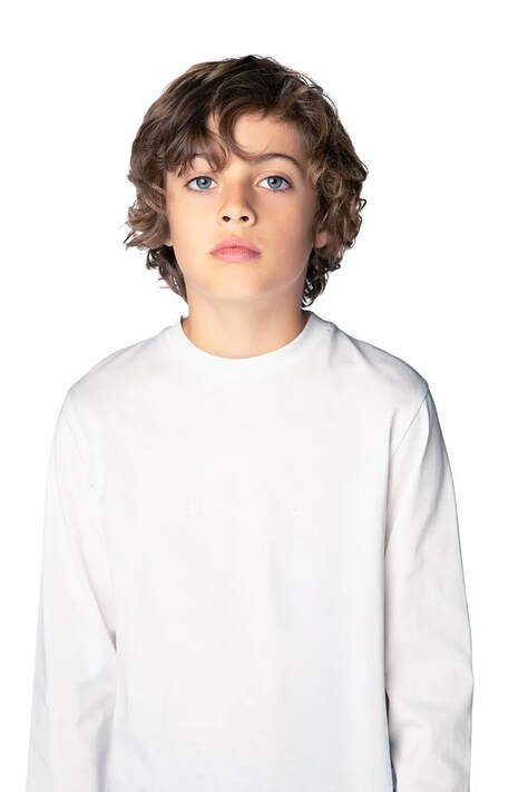 HUGO Longsleeve dziecięcy biały G01243