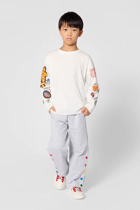 Kenzo μακρυμάνικο παιδικό βαμβακερό λευκό K61933