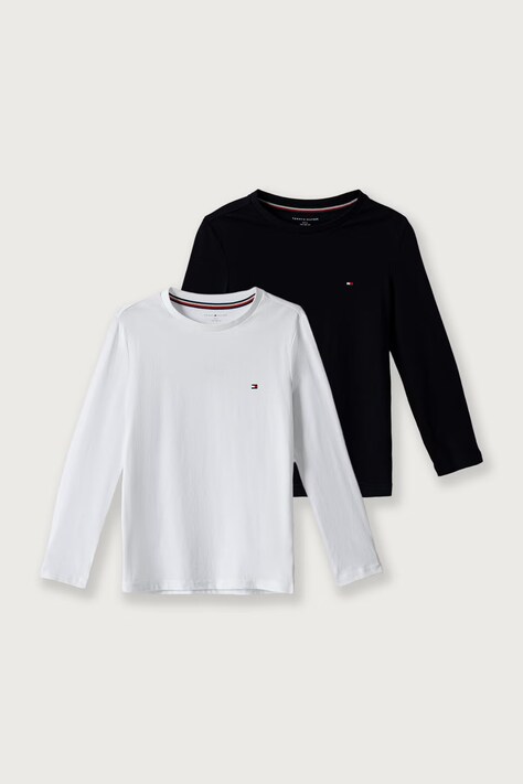 Tommy Hilfiger Longsleeve dziecięcy bawełniany biały UB0UB00309
