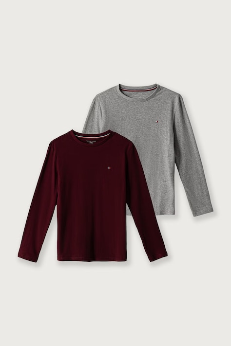 Tommy Hilfiger Longsleeve dziecięcy bawełniany bordowy UB0UB00309