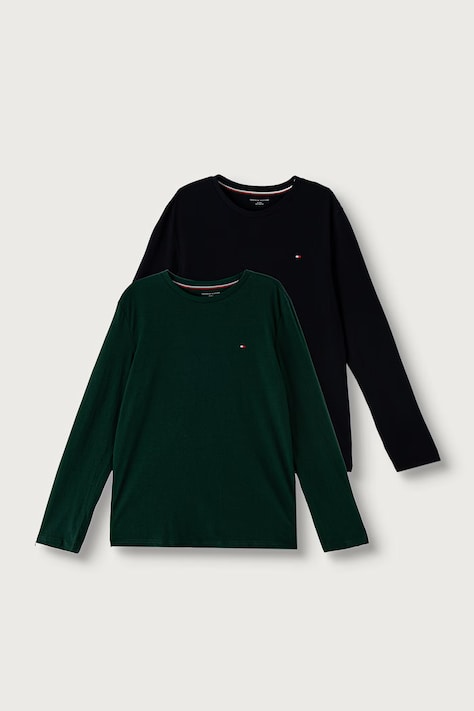 Tommy Hilfiger Μακρυμάνικο παιδικό βαμβακερό μαύρο UB0UB00309