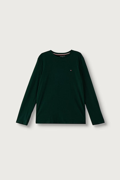 Tommy Hilfiger Longsleeve dziecięcy bawełniany czarny UB0UB00309