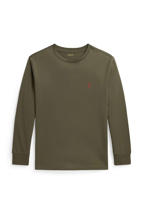 Polo Ralph Lauren tričko s dlhým rukávom detské bavlnené zelené 323854677507