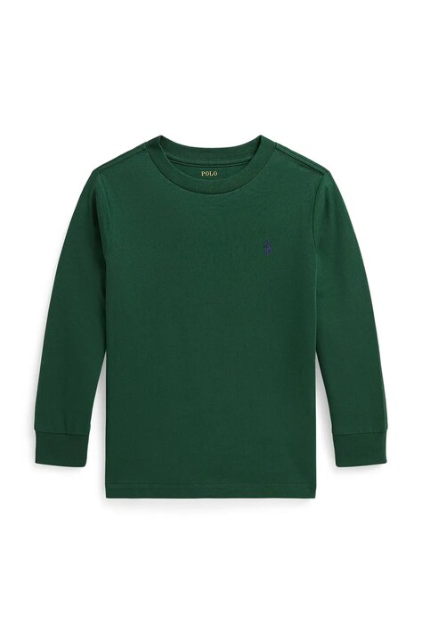 Polo Ralph Lauren tričko s dlhým rukávom detské bavlnené zelené 322854677511