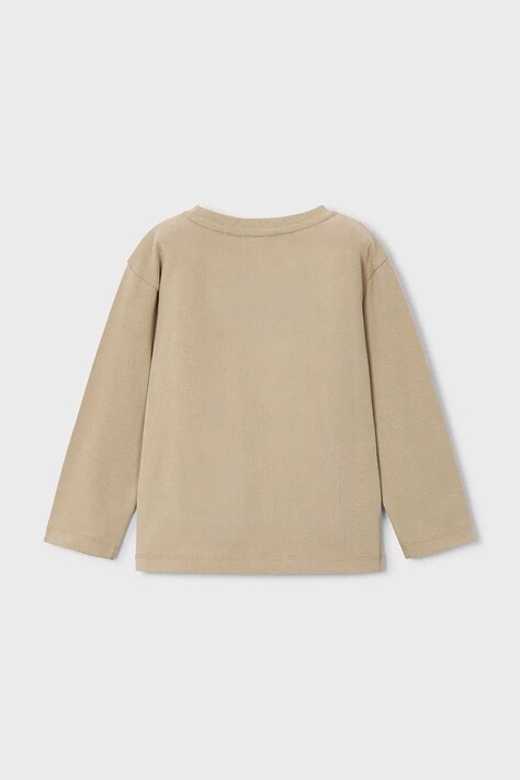Mayoral Longsleeve dziecięcy bawełniany beżowy 4021