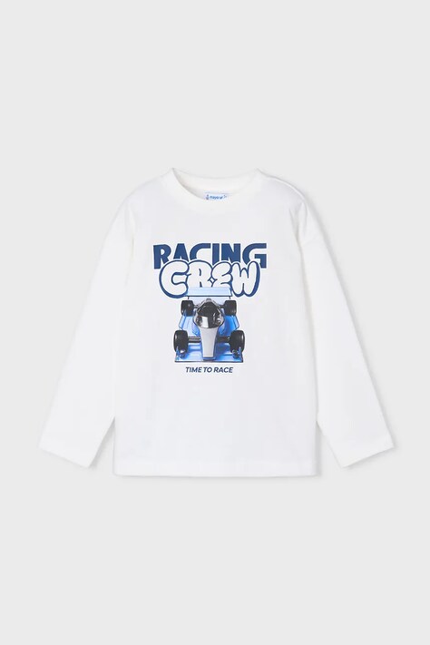 Mayoral longsleeve dziecięcy bawełniany beżowy 4020