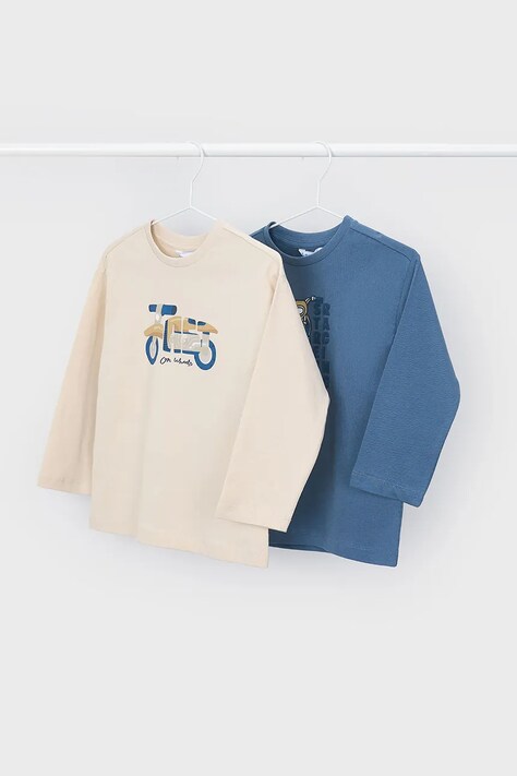 Mayoral longsleeve dziecięcy bawełniany niebieski 4019