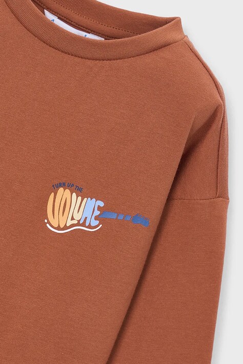 Mayoral longsleeve dziecięcy bawełniany pomarańczowy 4016
