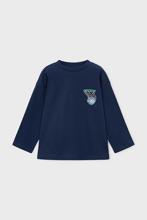 Mayoral longsleeve dziecięcy bawełniany granatowy 4006