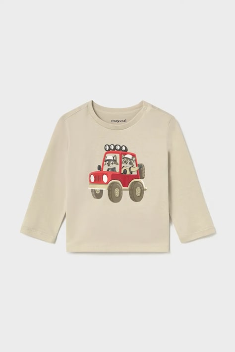 Mayoral Longsleeve niemowlęcy bawełniany beżowy 2012