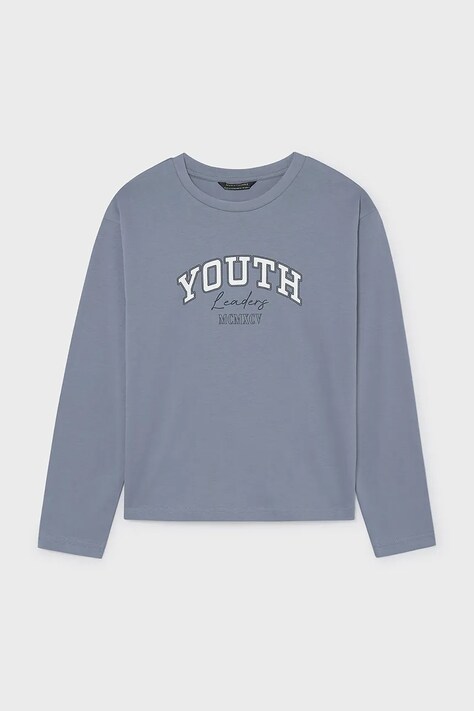 Mayoral longsleeve dziecięcy bawełniany niebieski 842