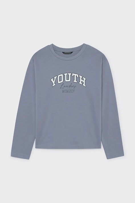 Mayoral longsleeve dziecięcy bawełniany niebieski 842