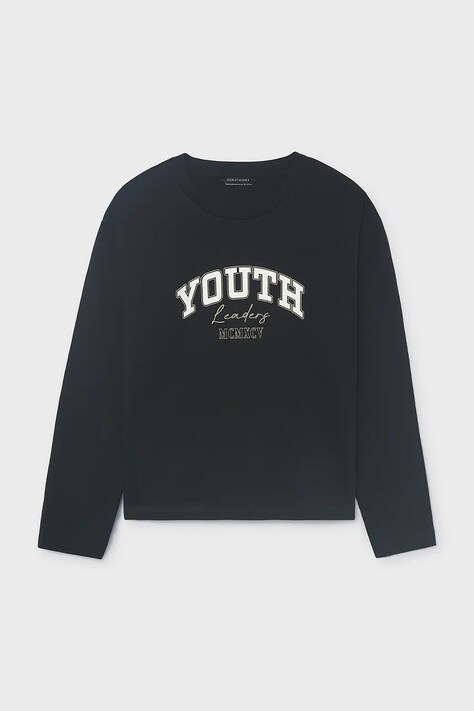 Mayoral longsleeve dziecięcy bawełniany czarny 842