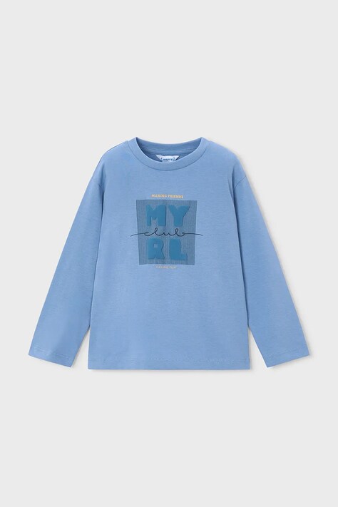 Mayoral longsleeve dziecięcy bawełniany niebieski 173